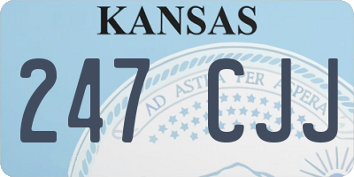 KS license plate 247CJJ
