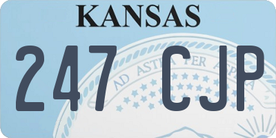 KS license plate 247CJP