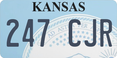 KS license plate 247CJR