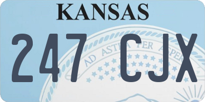 KS license plate 247CJX