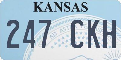 KS license plate 247CKH