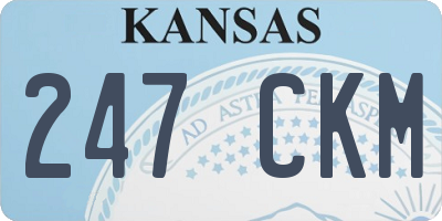 KS license plate 247CKM