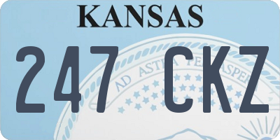 KS license plate 247CKZ