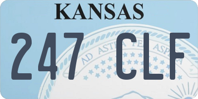 KS license plate 247CLF