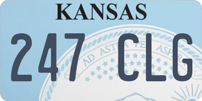 KS license plate 247CLG