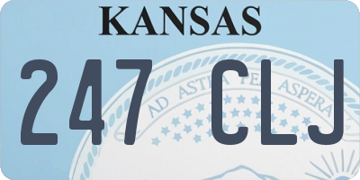 KS license plate 247CLJ