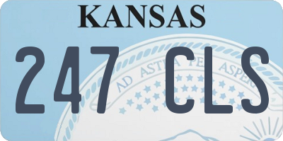 KS license plate 247CLS