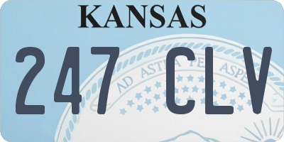 KS license plate 247CLV