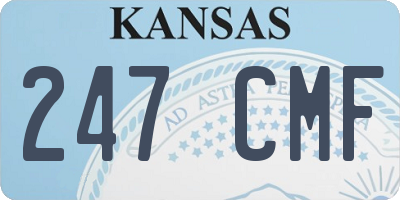 KS license plate 247CMF