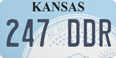 KS license plate 247DDR