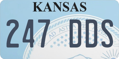 KS license plate 247DDS