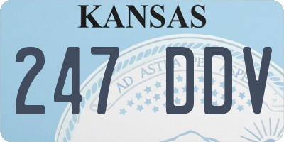 KS license plate 247DDV