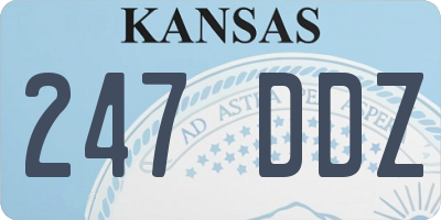 KS license plate 247DDZ