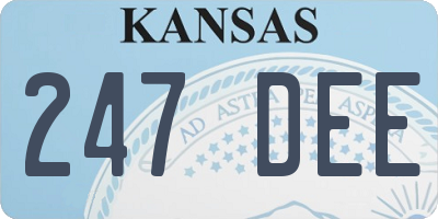 KS license plate 247DEE
