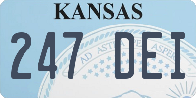 KS license plate 247DEI