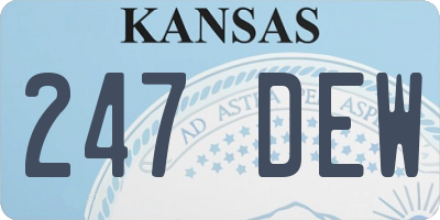 KS license plate 247DEW