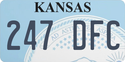 KS license plate 247DFC