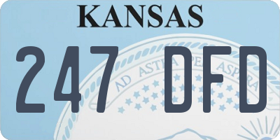 KS license plate 247DFD