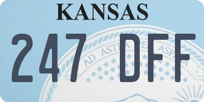 KS license plate 247DFF