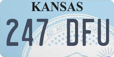 KS license plate 247DFU