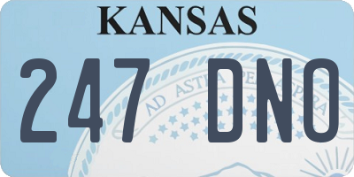 KS license plate 247DNO