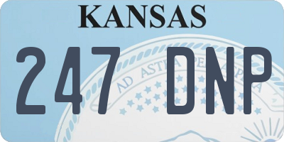 KS license plate 247DNP