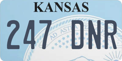 KS license plate 247DNR