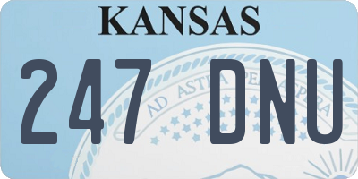 KS license plate 247DNU