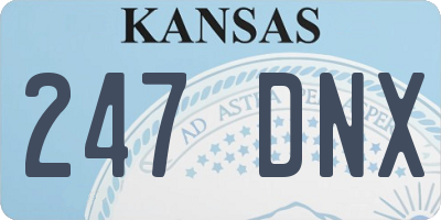 KS license plate 247DNX