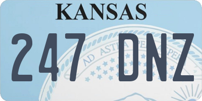 KS license plate 247DNZ