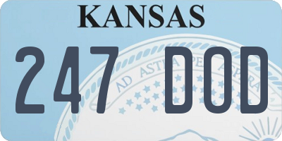 KS license plate 247DOD