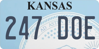 KS license plate 247DOE