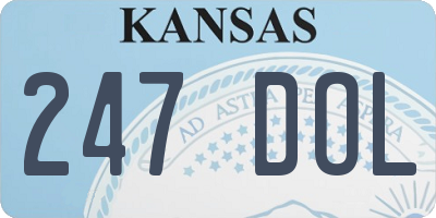 KS license plate 247DOL