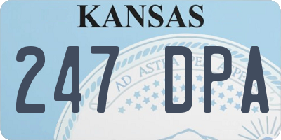 KS license plate 247DPA