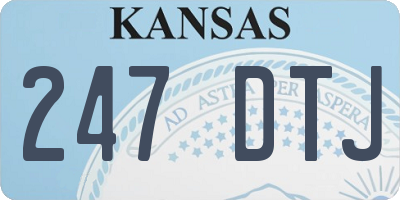 KS license plate 247DTJ