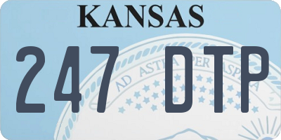 KS license plate 247DTP