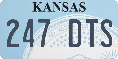 KS license plate 247DTS