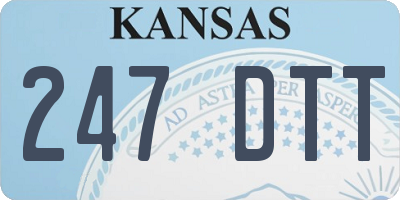 KS license plate 247DTT