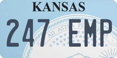 KS license plate 247EMP