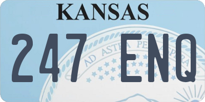 KS license plate 247ENQ