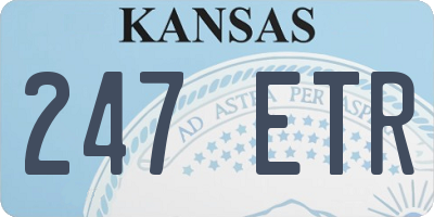 KS license plate 247ETR