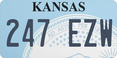 KS license plate 247EZW