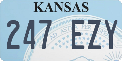 KS license plate 247EZY