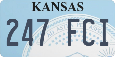 KS license plate 247FCI