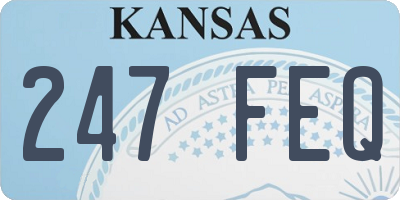 KS license plate 247FEQ
