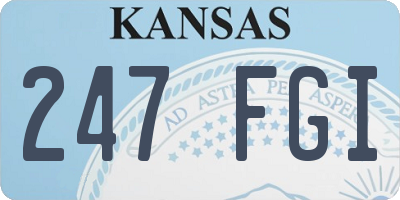 KS license plate 247FGI