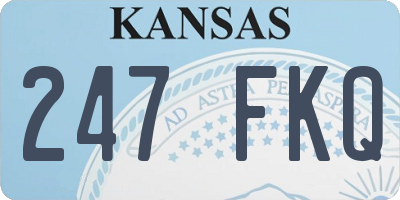 KS license plate 247FKQ