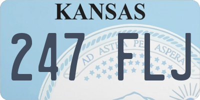 KS license plate 247FLJ