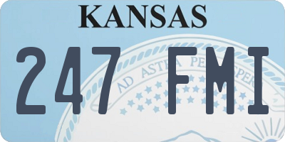KS license plate 247FMI