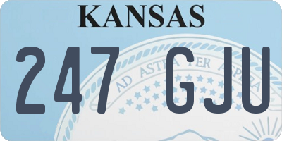 KS license plate 247GJU
